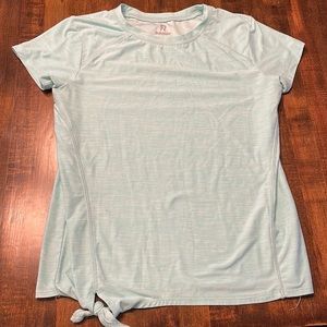 Girls L teal quick dry t-shirt